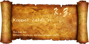 Koppel Zalán névjegykártya
