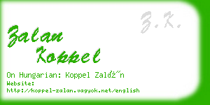 zalan koppel business card